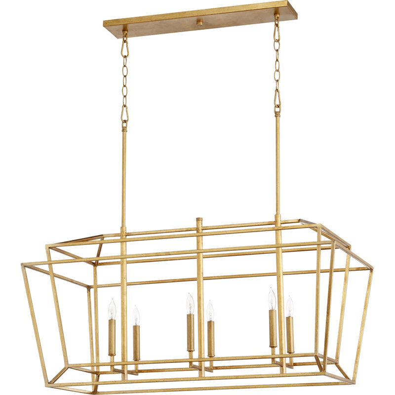 Sonnenberg 6 - Light Kitchen Island Pendant, Gold Leaf