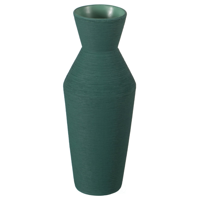 Ceramic Table Vase, Green, 10'' H x 3.5'' W x 3.5'' D
