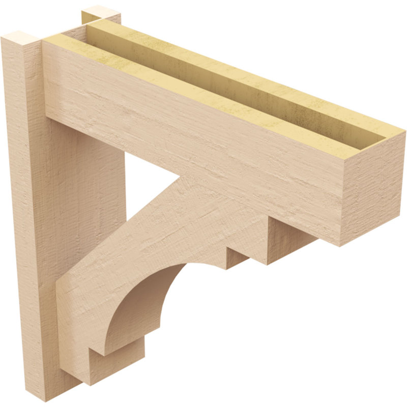 Bois de cèdre brut Merced Block TimberThane Perspector, brun clair, H 32 po x l 6 po x P 26 po