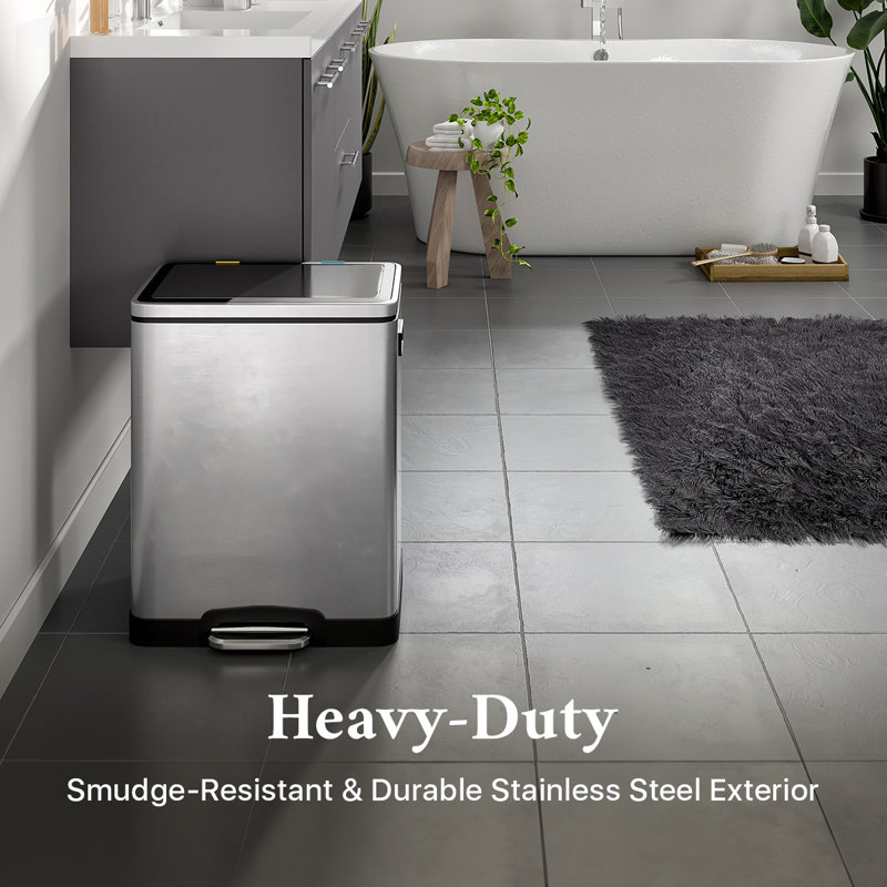 Totti Steel Step On Kitchen Trash Can - 8 Gallons