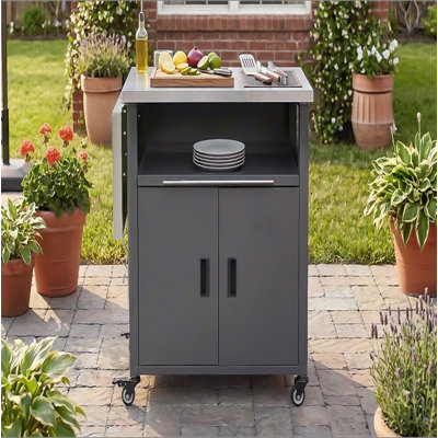 Chariot de barbecue pliable pour l'extérieur