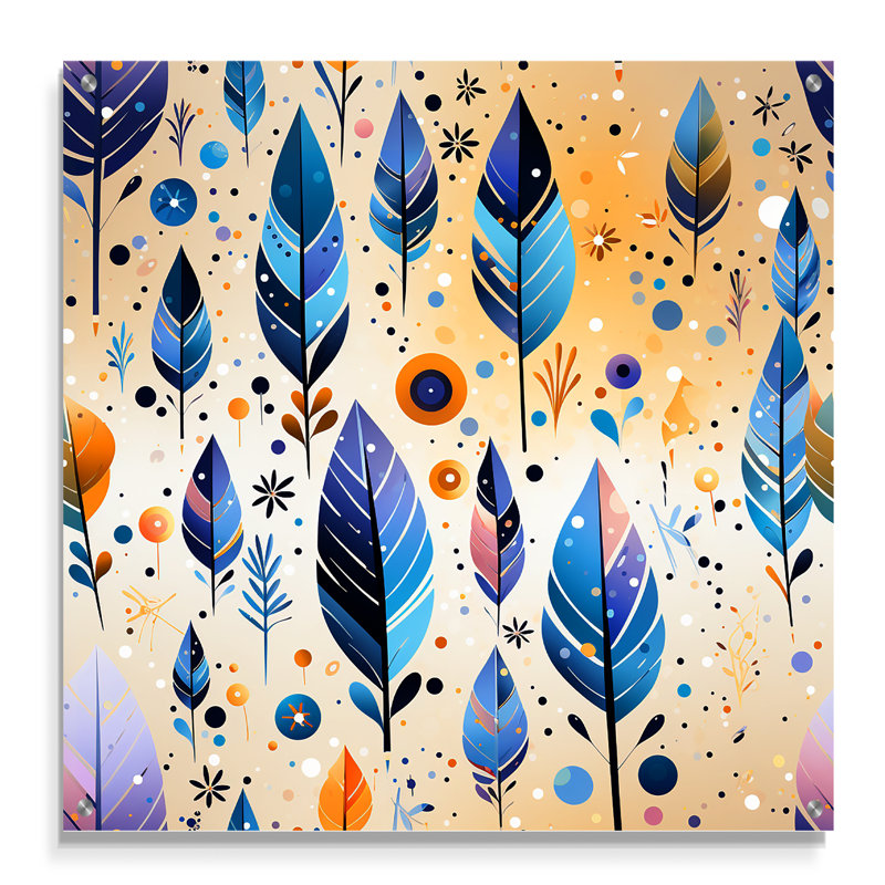 Euan - Tribes, art mural acrylique, H 16 po x l 16 po