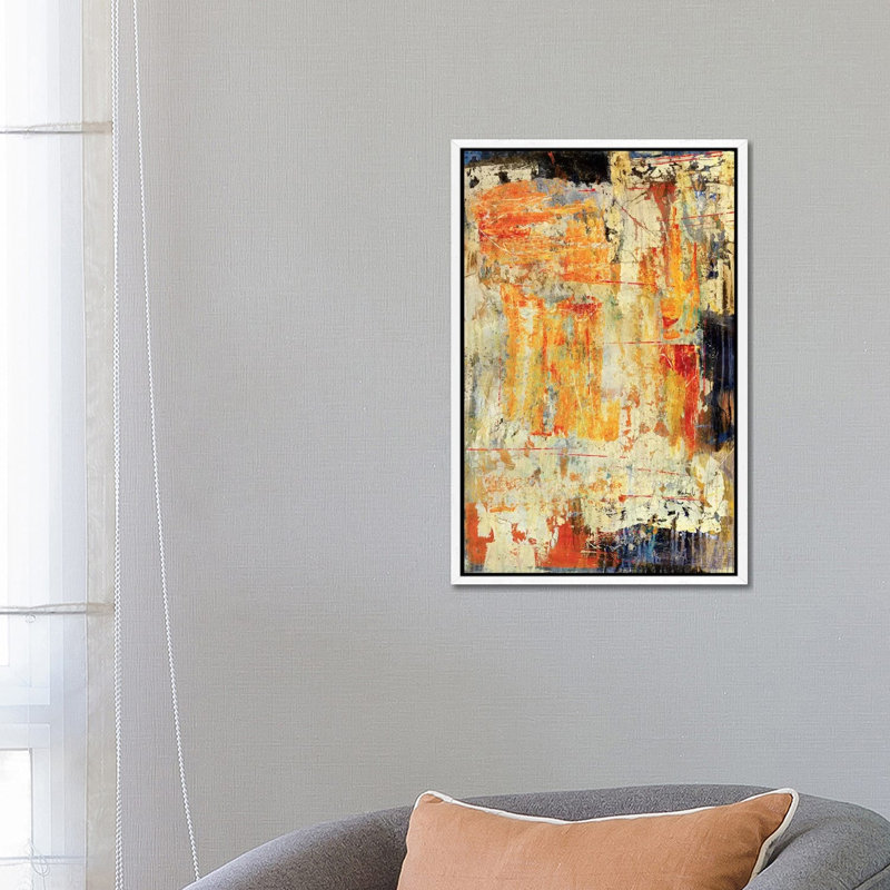 Jaipur - Painting on Canvas, 66.04 cm H x 45.72 cm W, White Framed