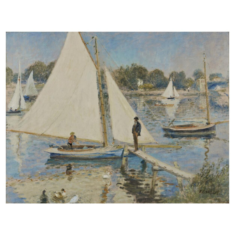 «La seine à Argenteuil» par Pierre-Auguste Renoir - Estampe numérique, H 32 po x l 40 po