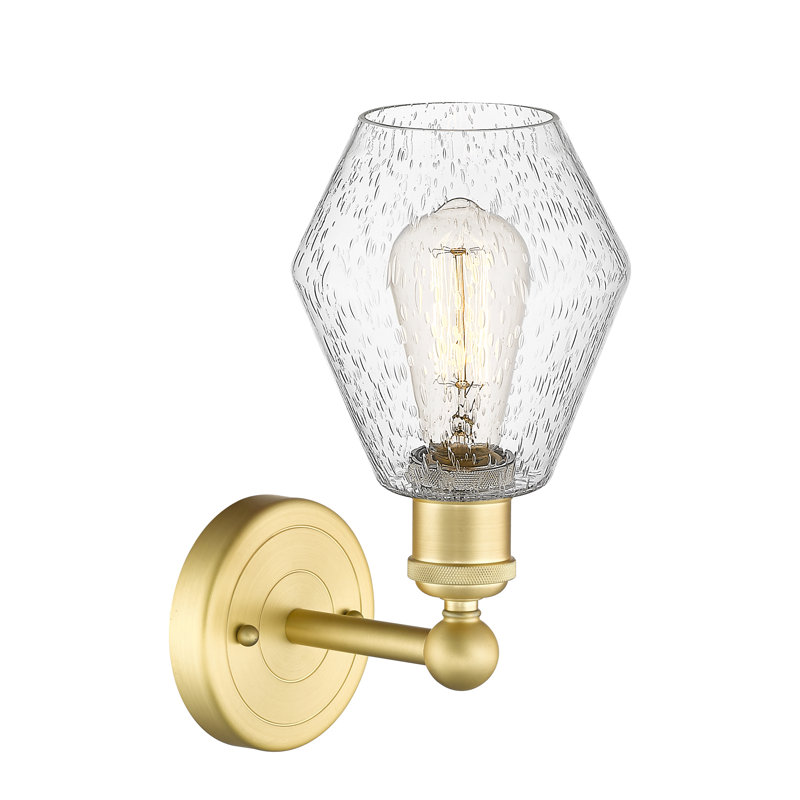 Amylea Armed Sconce, Seedy, Satin Gold