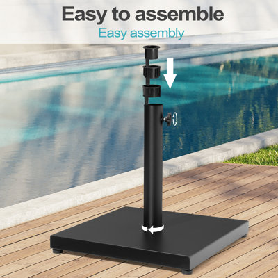 Agosto 40 Lb. Base de parasol autoportante en béton, noir
