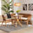 Charlles Polyester Blend Upholstered Rattan Bench