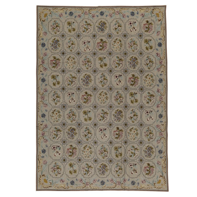 Hand-Knotted High-Quality Gray Area Rug