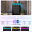 Tall Black Dresser For Bedroom, Modern 5 Wood Drawers With Led Light And Power Outlet
