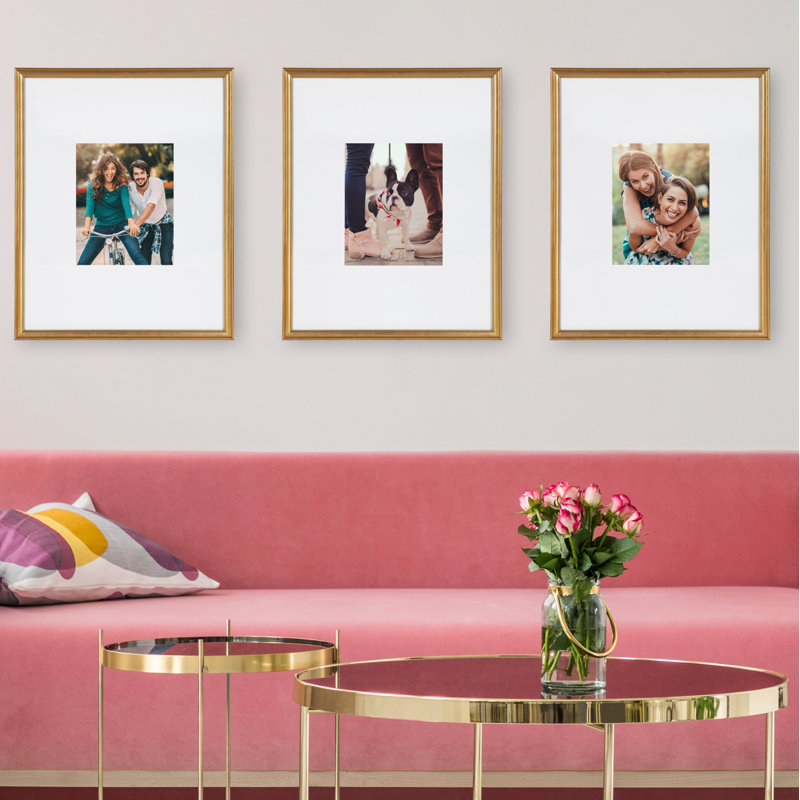 Wickson 4 Piece  Beveled Plastic Single Picture Frame, Gold