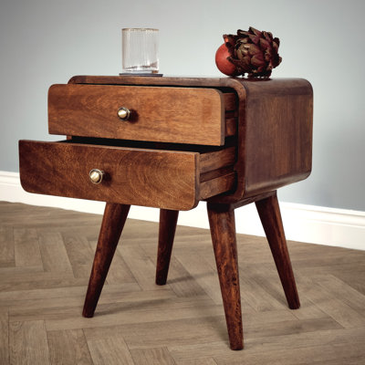 40 cm W Solid Wood Bedside Table