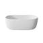 Baignoire de trempage autoportante en résine de 51 po à surface solide avec trop-plein et bonde escamotable blanche 51 po