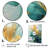 Gold And Teal Aurora Harmony - Abstract Spirals Wall Art-1313600171-1313600172-1289628443