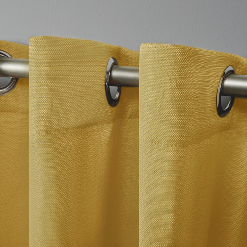 Breanna Semi Sheer Curtain Pair, 54" W x 84" L, Sunbath