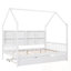 Lit double en bois avec lit gigogne et tablette-663246169
