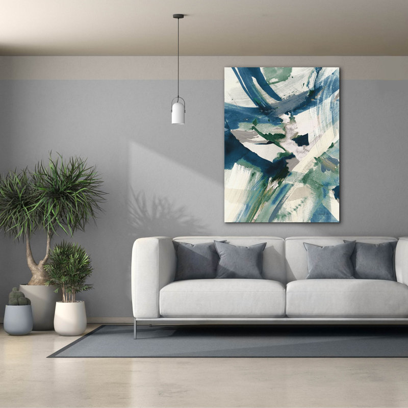  «Spontane 2 Sapphire» par Danhui Nai, art mural sur toile, H 54 po x l 40 po