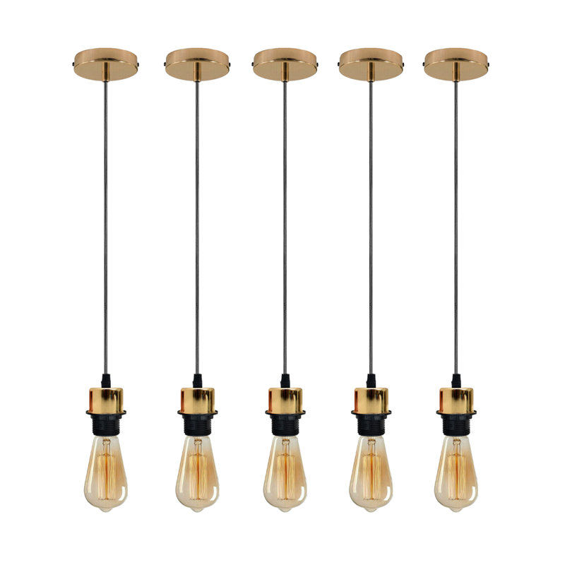 Bismarck 5 - Light Single Pendant, Yes, French Gold