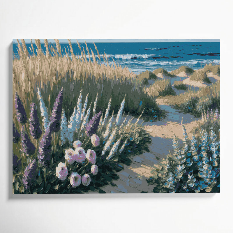 Art mural sur toile Coastal Coastal Garden, H 8 po x l 10 po