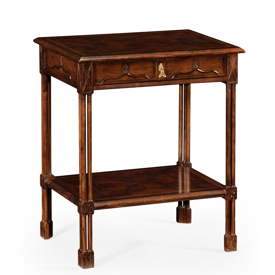 Tribeca Solid Wood End Table with Storage Jonathan Charles Fine Furniture