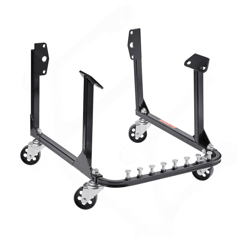 Support moteur avec chariot de levage de 750 lb et 4 roulettes pivotantes en acier robuste