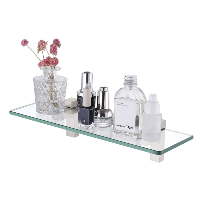 Eunson Floating Shelf, 3.5" H x 15.8" W x 4.7" D, Nickel