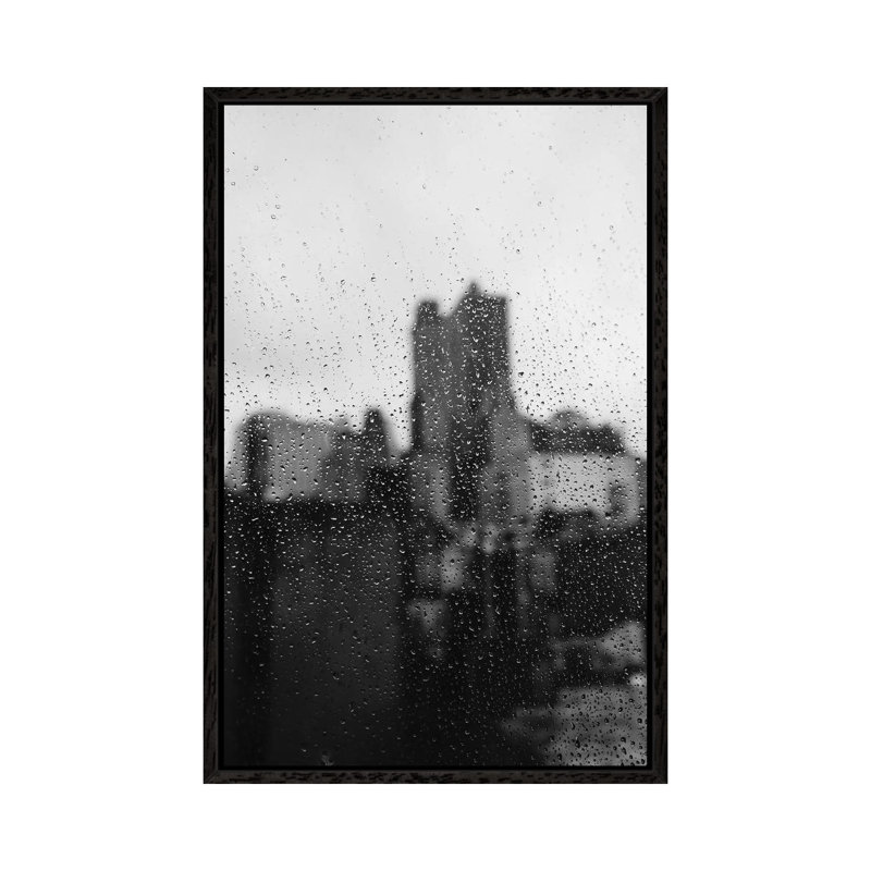 Brooklyn Rain by Bethany Young - Print on Canvas, 66.04cm H x 45.72cm W x 3.81cm D, Black Framed