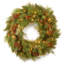 The Holiday Aisle® 30 in. White Pine Wreath with Battery Operated Warm White LED Lights