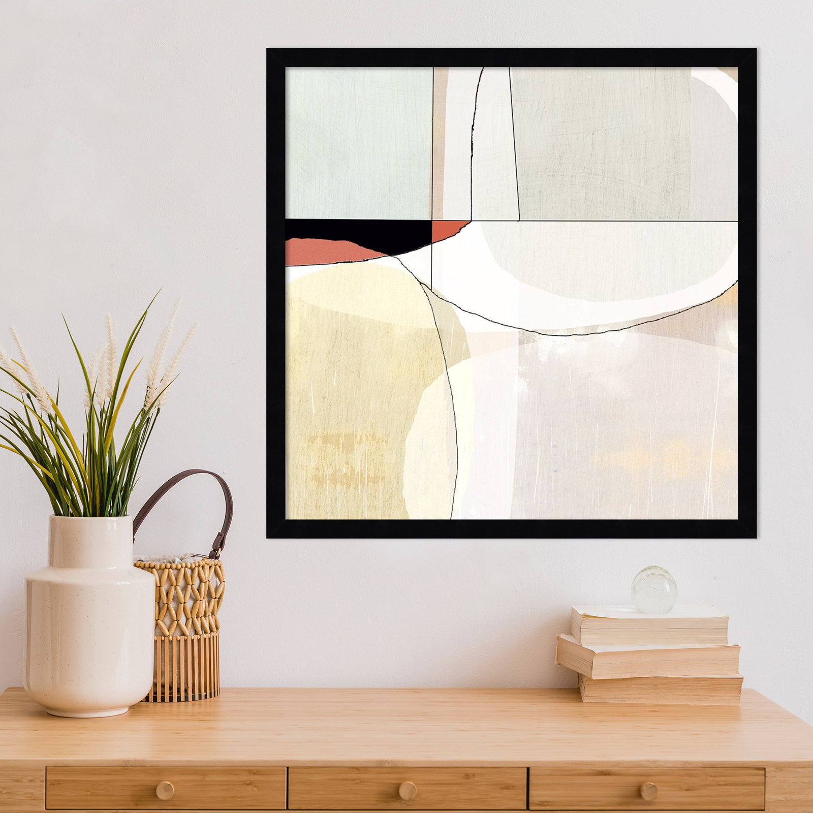 Flagler "Beholder III" Print by Sisa Jasper, 21" H x 21" W, Black