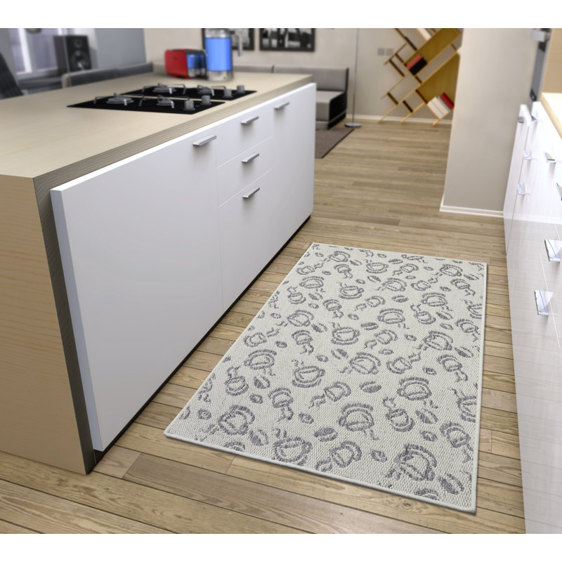 Coffee Cups Cream Rug, Rectangle 92 x 150 cm