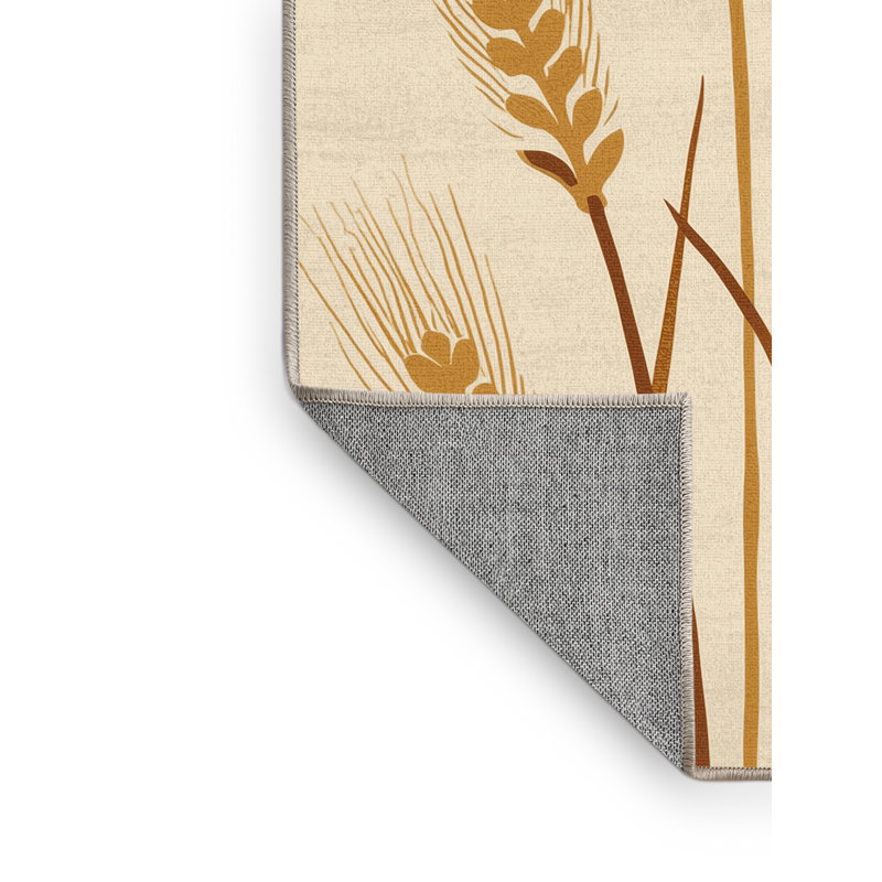 Tapis abstrait moderne et contemporain lavable à la machine Ahart Thanksgiving - beige, 2 x 5
