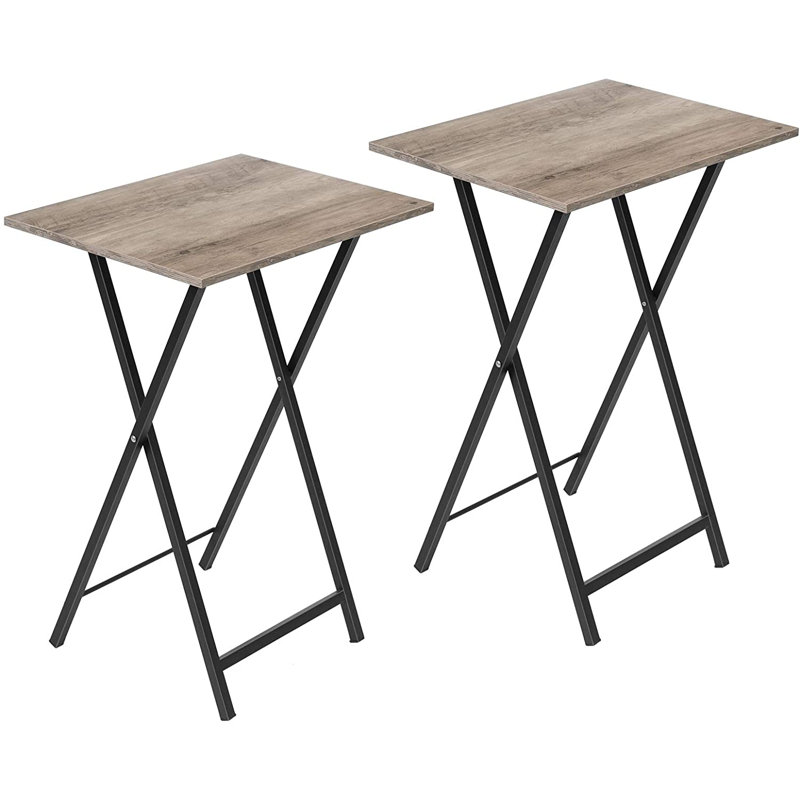 Ensemble de tables-plateaux Keare, Gris / noir