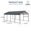 Abri de voiture en acier galvanisé robuste 12 x 21 pi - Abri de garage en métal à toit vertical pour voitures, camions