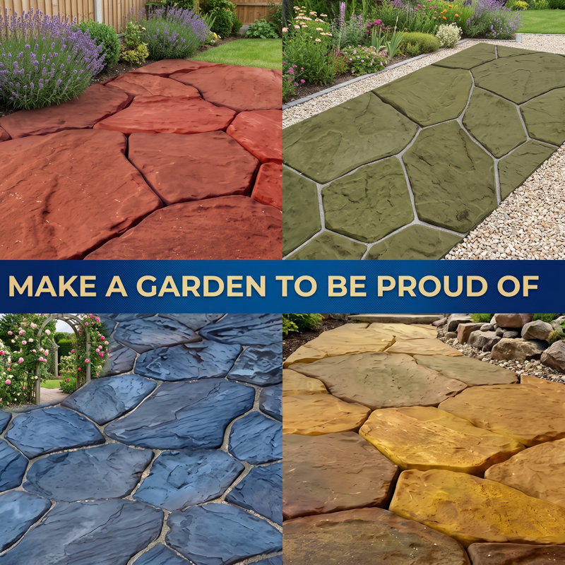 6 moules de coulée en dalles de 6 mm d'épaisseur en ABS, moules de pavé en béton réutilisables, coffrages durables pour la construction de passerelles de jardin et de pavés