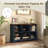 6 - Cube 47.4"W Storage Bookcase Horizontal Bookshelf Organizer with Anti-tip Hardware-1140977538-1140977536