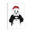 Santa Panda by Balazs Solti - Floater Frame Print on Canvas-459275858-459275859
