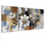 Tableau abstrait floral sur toile tendue (ensemble de 3)-2029580419