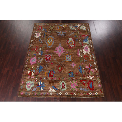 Handmade Brown Oushak Turkish Area Rug 8x10