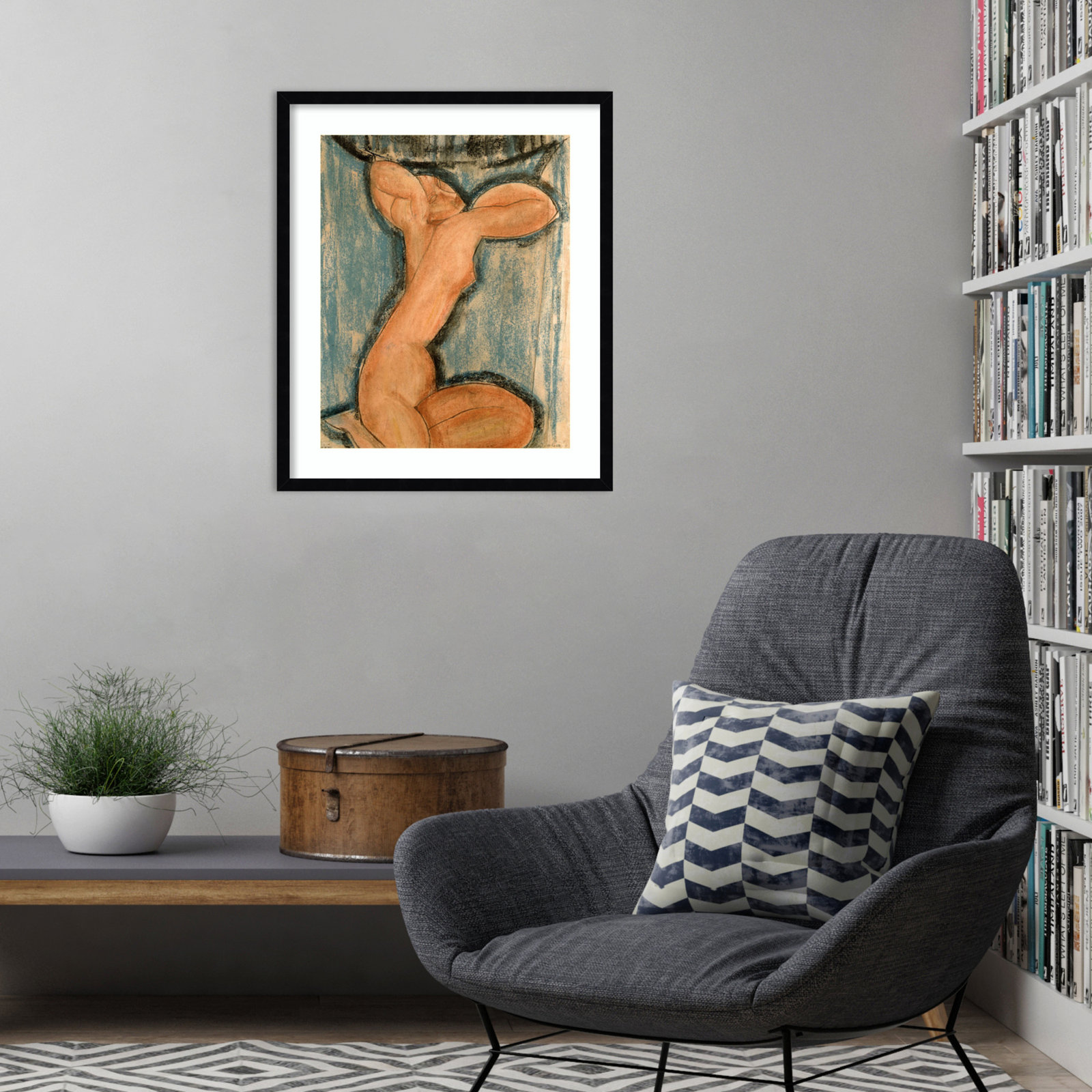 Oakden "Caryatid" Print, 25" H x 21" W, Black