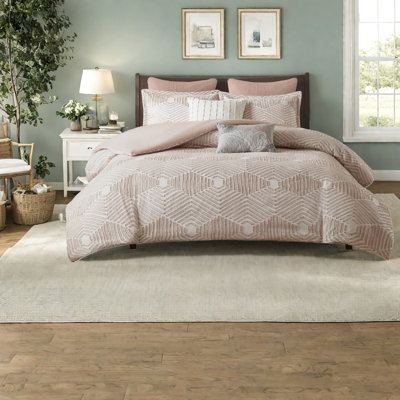 Ensembles de literie en coton de qualité supérieure, jacquard géométrique, maison de campagne chic pour la chambre à coucher
