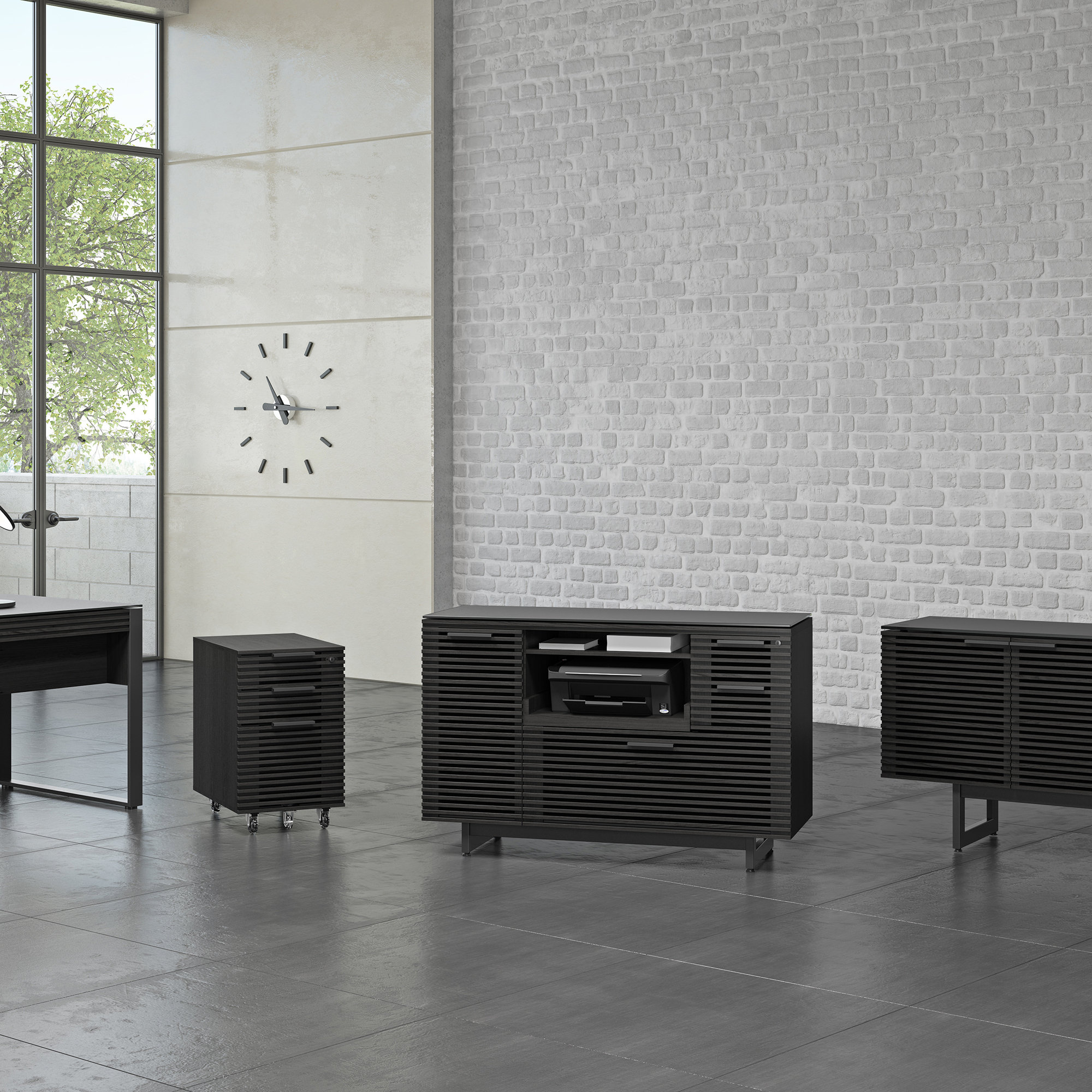 Corridor 3 - Drawer Vertical File Cabinet, Charcoal