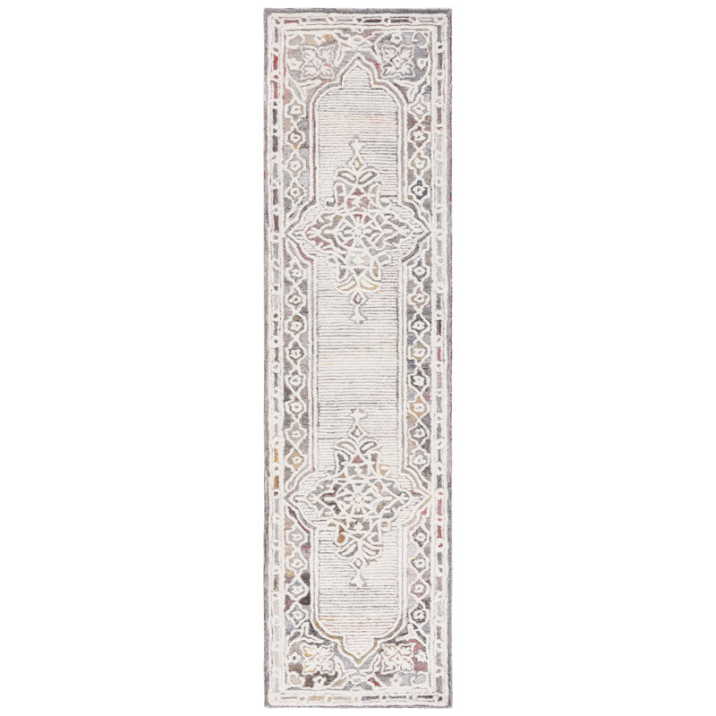 Echol Hand Tufted Wool And Cotton With Latex Oriental Rug, Runner 2'3" x 9'