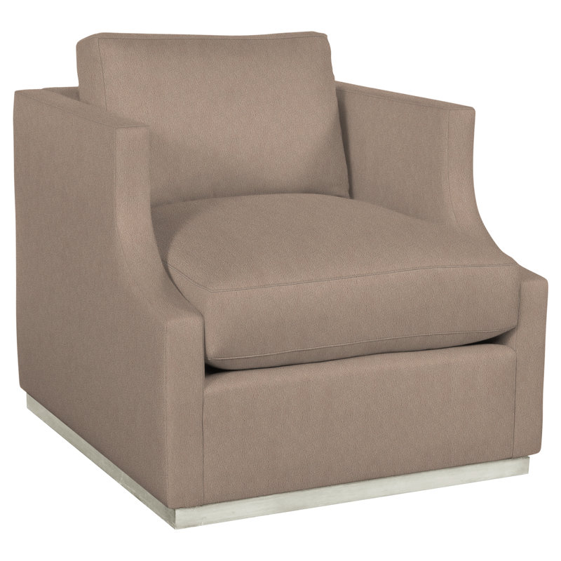 Willowbrook By Thom Filicia Cotton Swivel Armchair, Navada Mushroom, Navajo