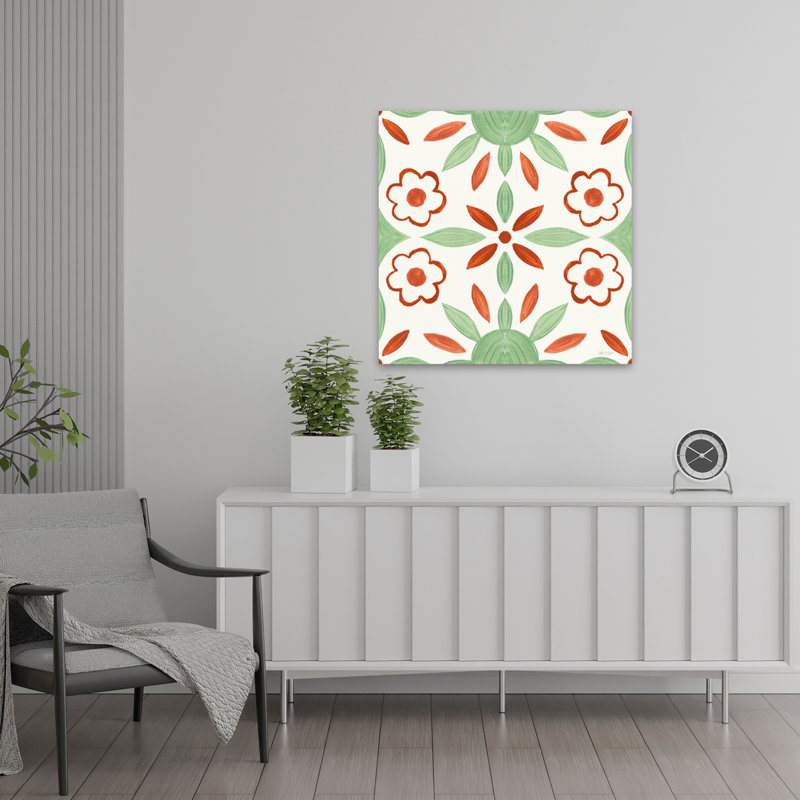 Motif géométrique contemporain Southwest Tile Iv, H 24 po x l 24 po