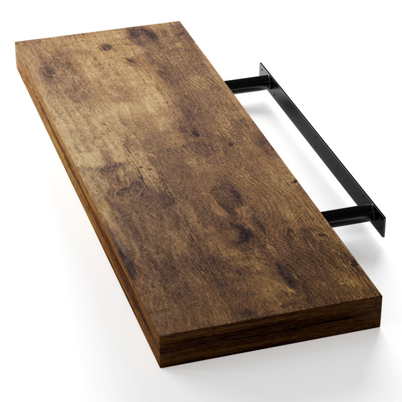 Mehta Floating Shelf, 3.8cm H x 70cm W x 23cm D, Dark Oak