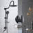 Rainfall Shower and Handheld Shower Combo with Slide Bar