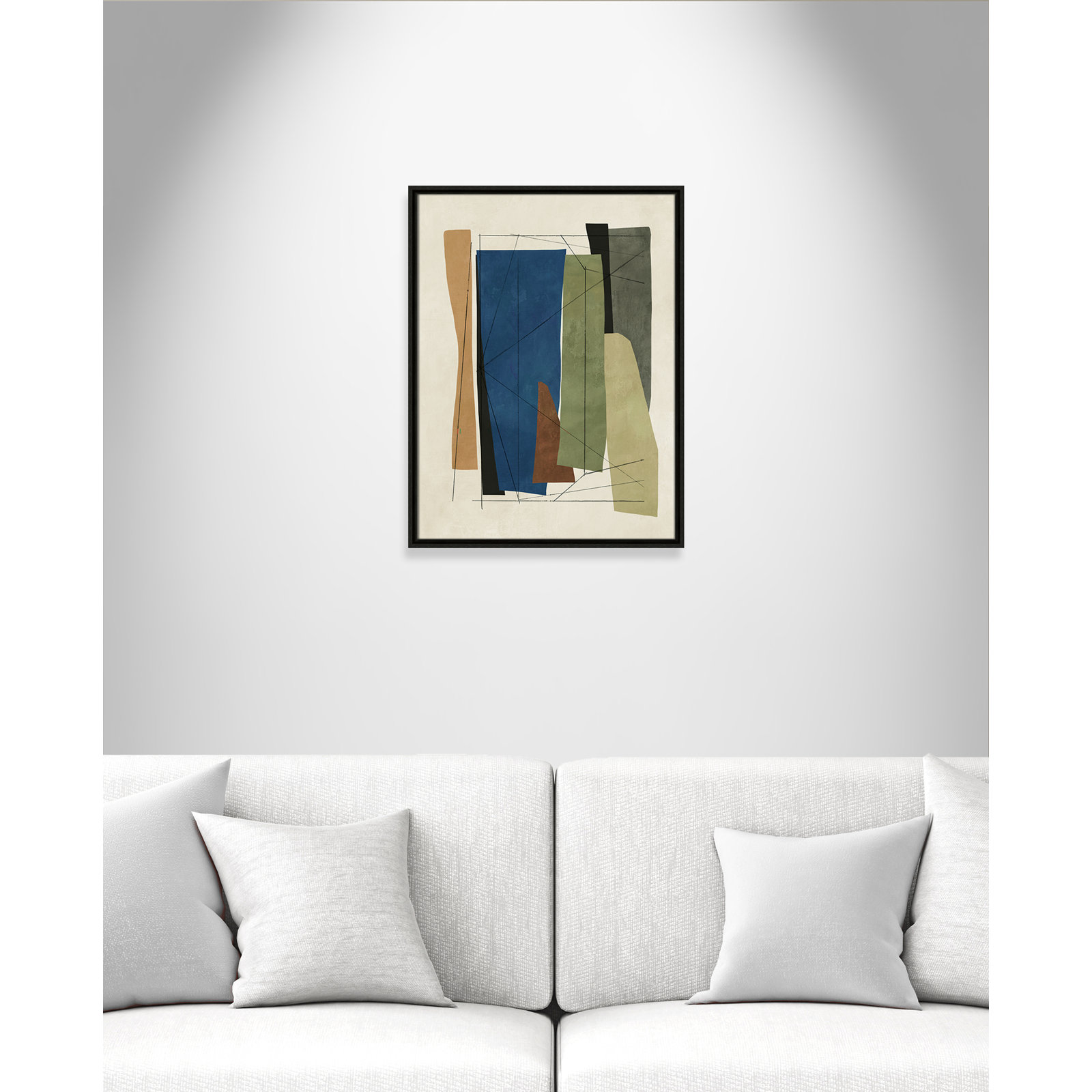 Beckton "Sync I" Print by Tom Reeves, 25.5" H x 19.5" W x 2" D, Espresso Framed