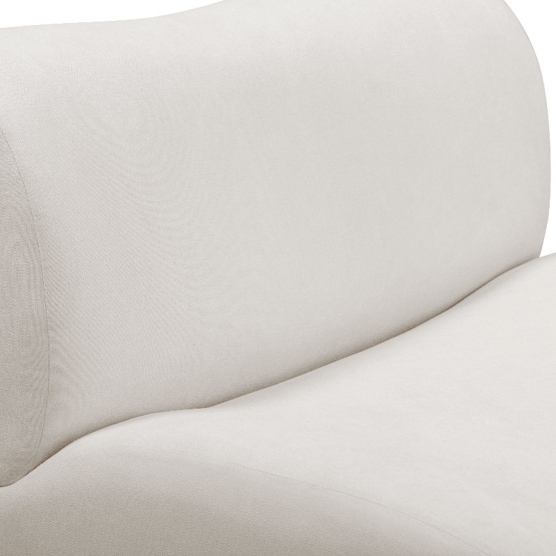 Chue Cream Upcycled Fabric Modular Sofa, Cream Polyester Blend