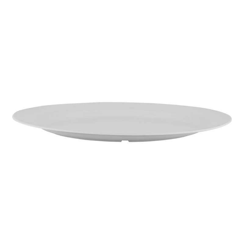 Le GE Plateau ovale en mélamine, 18 po x 13,5 po, Noir blanc