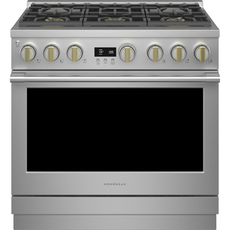 Monogram 36" Professional Range With 6 Burners, Dual Fuel, 5.75 cu ft