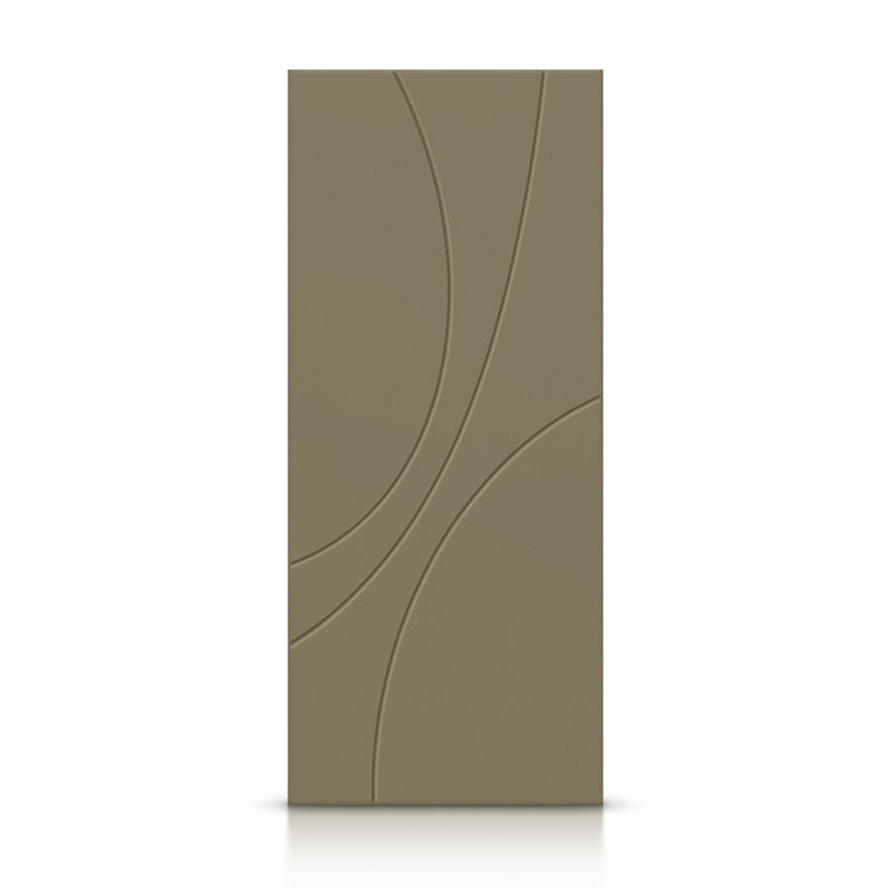 Porte standard à panneaux en bois manufacturé, Vert olive, L 40 po x H 80 po